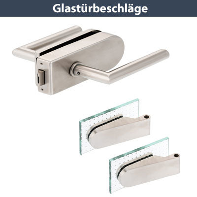 Glastür-Beschlag Glastürschlösser BB Glastür Klinke Türklinken Glastürdrücker 