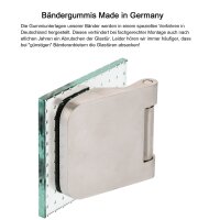 Glastürbeschlag-Set Studio mit Magnetfallentechnik "D3" UV (unverschließbar) Edelstahl matt inkl. Bänder Officebandpaar (senkrechte Bänderbohrung)|New Orleans|V2A Edelstahl matt gebürstet