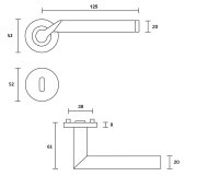 Hochwertige Bicolor Schraubrosettengarnitur Lightning PZ (Profilzylinder)