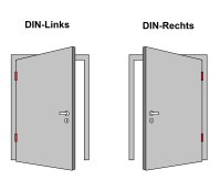 Einsteckschloss Klasse 1  für Zimmertüren PZ (Profilzylinder) Dornmaß 55 mm Stulp 20 mm, silber, Flüsterfalle Rechts