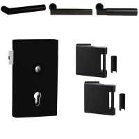 Glastürbeschlag Office A Vers. 2 PZ Schwarz matt