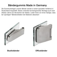 Glastürbeschlag-Set Studio "D3" WC (Stickhebel) Edelstahl matt inkl. Bänder