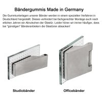 Glastürbeschlag-Set Studio "Q3" BB (Buntbart) Edelstahl matt inkl. Bänder