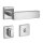 Hochwertige eckige Edelstahl Rosettengarnitur Square Tall Q BB (Buntbart)