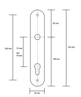 Hochwertige Bicolor Langschildgarnitur Lightning PZ (Profilzylinder)