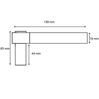 Abschließbarer Fenstergriff Rund | V2A Edelstahl matt | Stiftlänge 35 mm + 43 mm | Ivory L