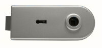 Glastürschloss Studio D Aluminium EV1 silber matt inkl. 3-tlg. Bänder Serie D Studioform Alu inkl. 3-tlg. Bänder - PZ (Profilzylinder)