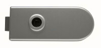 Glastürschloss Studio D Aluminium EV1 silber matt inkl. 3-tlg. Bänder Serie D Studioform Alu inkl. 3-tlg. Bänder - PZ (Profilzylinder)