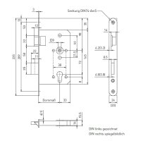 Panikschloss BMH 1013 mit Funktion "D" Rechts