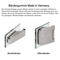 Glastürbeschlag-Set Studio "D3" BB (Buntbart) Edelstahl matt inkl. Bänder Officebohrung New Orleans Edelstahloptik