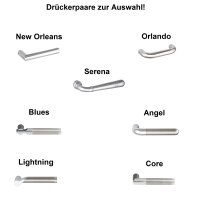 Glastürbeschlag Q3 UV | inkl. Officebändern + RT | V2a Edelstahl poliert | auch objektgeeignet Lightning