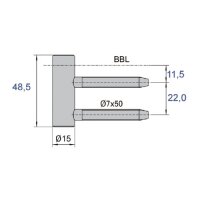 1 Rahmenteil für Holzzarge CF V4400WF für...