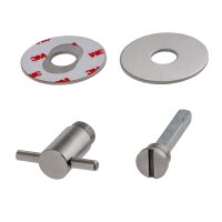 1 Paar Kleberosetten | 2 mm hoch | V2A Edelstahl matt...