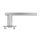 Dr&uuml;ckergarnitur Square Tall Q | 3 mm Magnet-Flachrosette | festdrehbare Lagerung | V2A Edelstahl matt