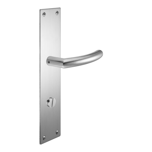 Renovierungsgarnitur Langschild Q | 2 mm Schildstärke | V2A Edelstahl matt geb. | 250x55x2 mm | Hope WC/Bad