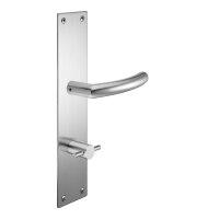 Renovierungsgarnitur Langschild Q | 2 mm Schildstärke | V2A Edelstahl matt geb. | 250x55x2 mm | Hope WC/Bad