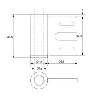 1 Rahmenteil für Stahlzarge CF V8000S GL für...