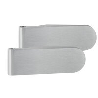 2-tlg. und 3-tlg. Bandpaar Aluminium EV1 fein matt für Glastürschlösser 2-tlg. Bandpaar Aluminium EV1 fein matt