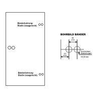 2-tlg. und 3-tlg. Bandpaar Aluminium EV1 fein matt für Glastürschlösser 2-tlg. Bandpaar Aluminium EV1 fein matt